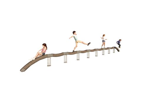 Spring-mounted Balancing Lines