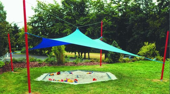 Sun pavilion cover combination, without ground sleeves