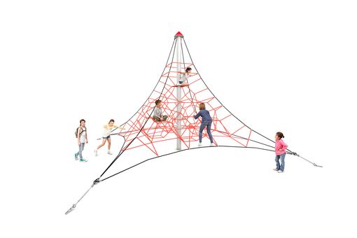 Seilpyramide SPIDER 4 mit 4 Abspannungen