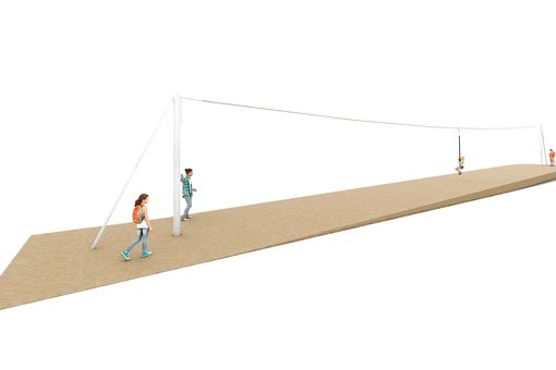 Seilbahn zum Einbetonieren