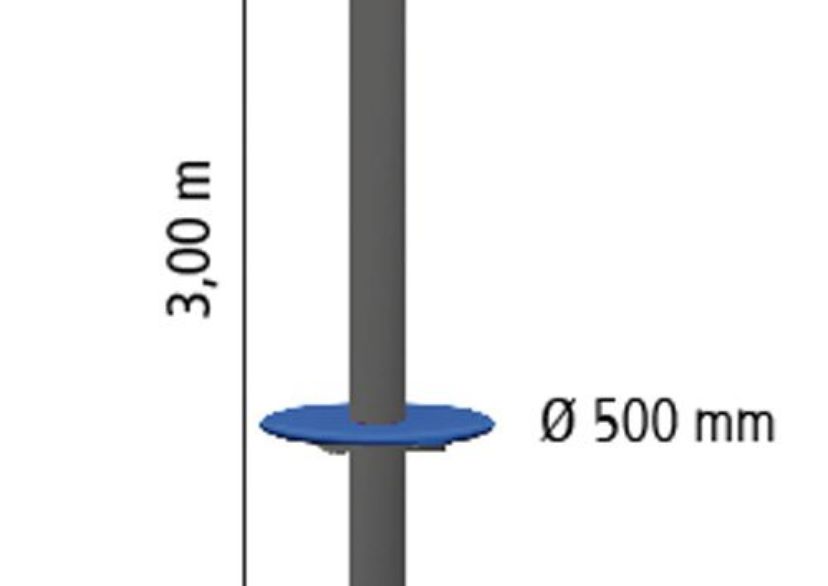 Standpfosten Stahl, inkl. Stehfläche (HDPE), einzeln