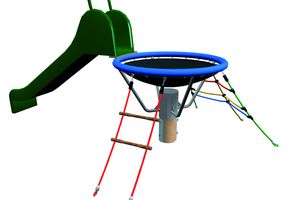 Adlerhorst® „Asslar“, mit Rutsche und Standpfosten aus Stahl