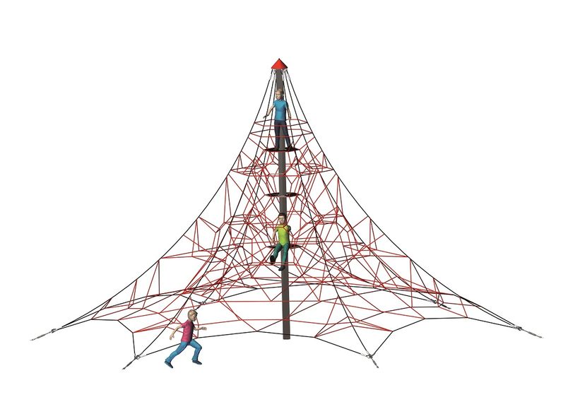 Seilpyramide SPIDER 6 mit 6 Abspannungen