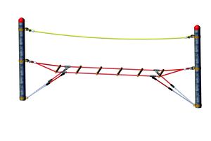 Strickleiter, für Stahlpfosten