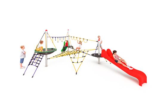 3er-Parcours mit Rutsche