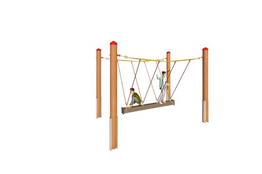 Super-Tampen-Swinger Mini, Standpfosten aus Douglasie, mit Pfostenshuhen