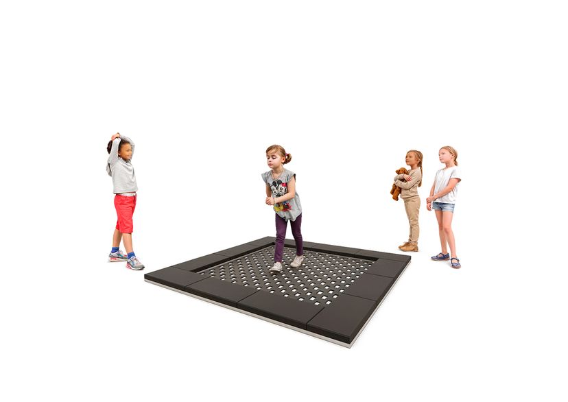 Mini-Trampolin zum Aufstellen mit hochwertiger Holzverkleidung