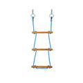 PP rope ladder with acacia wood rungs