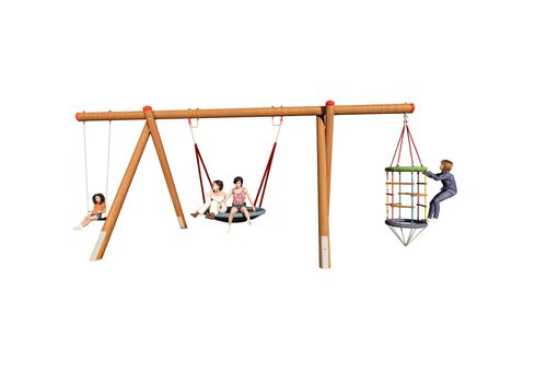 Schaukelgestell aus Douglasie, lang, Aufhängehöhe 2,50 m