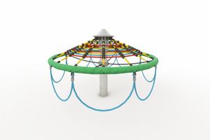 Mushroom Carousel with steel mast, spinning