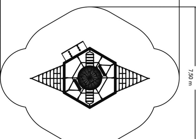 Maxi hexagon climbing castle