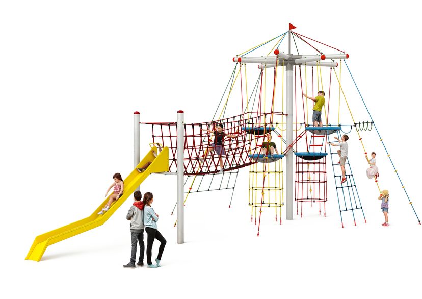 Bird´s Nest Tree with bridge and slide - Steel