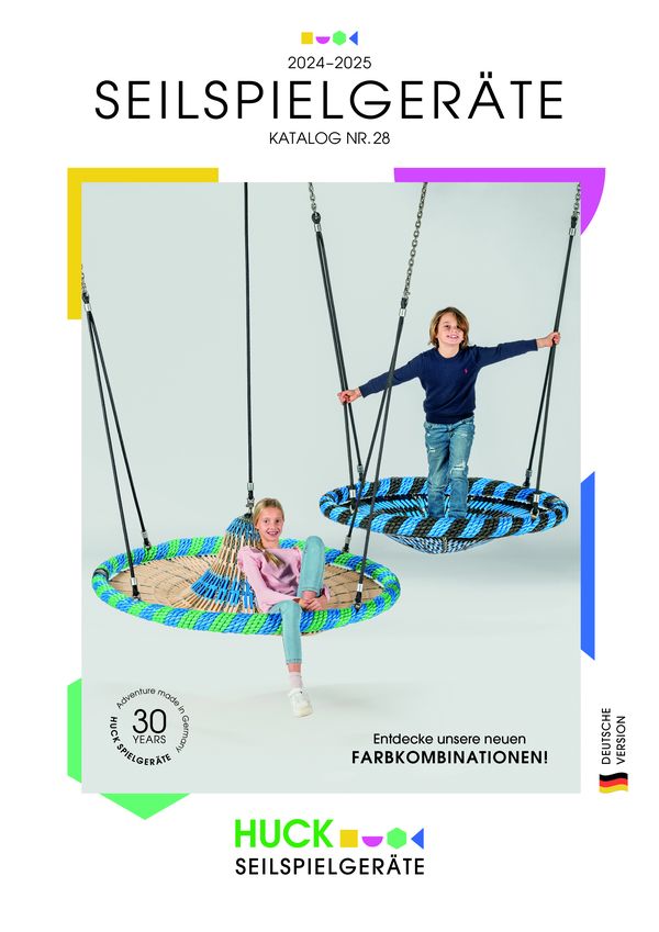 Der HUCK Seilspielgeräte-Katalog Nr. 28