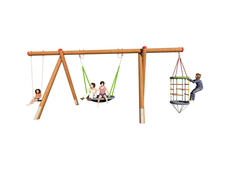Swing Frame douglas fir, long, suspension height 2.50 m