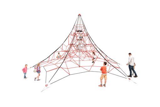Seilpyramide SPIDER 6 mit 6 Abspannungen