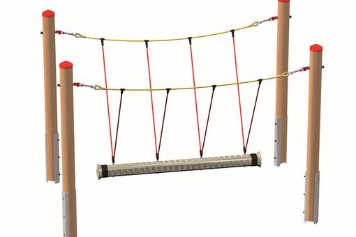 Gondolar Swinger, with wood posts, with post shoes