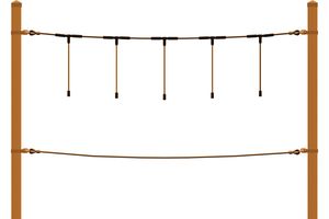 Hanging rope, for steel posts