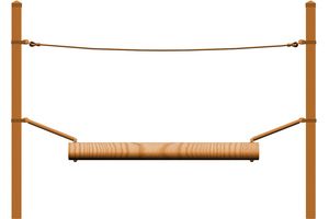 Wobble beam, for robinia posts