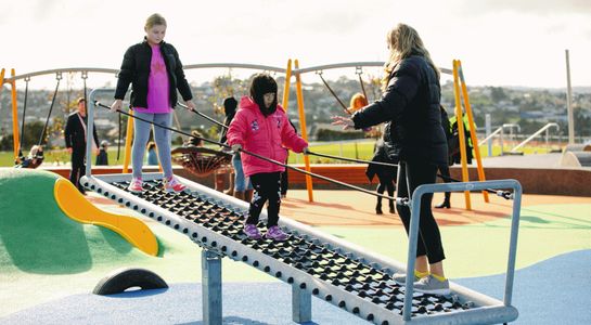 Steel net seesaw