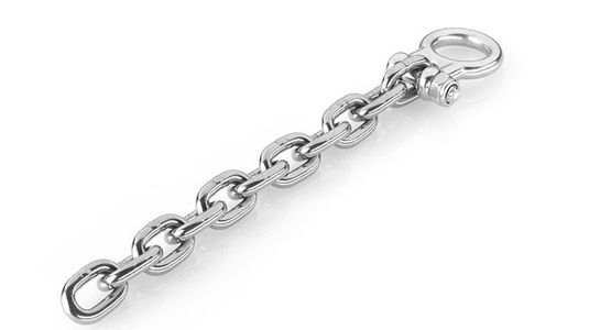 Stainless steel M8 chain shackle, incl. chain