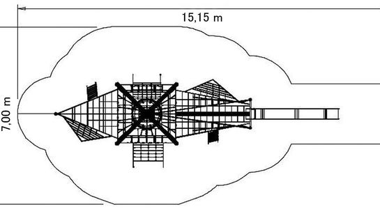 “Black Beard” Pirate Ship - Steel Cross Beam