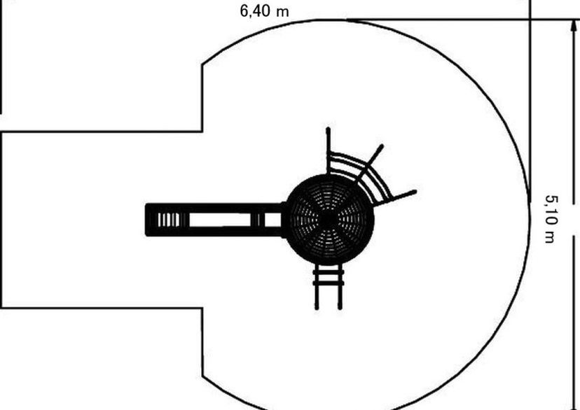 Adlerhorst® „Asslar“, mit Rutsche und Standpfosten aus Stahl