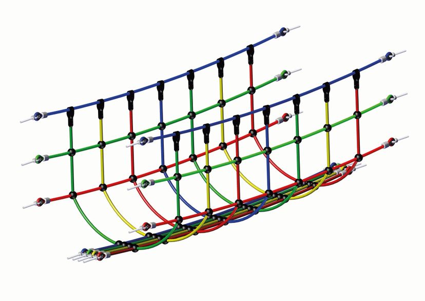 Netzbrücke in V-Form, per lfd.m.