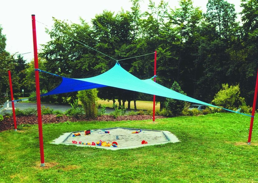 Sun pavilion cover combination, without ground sleeves