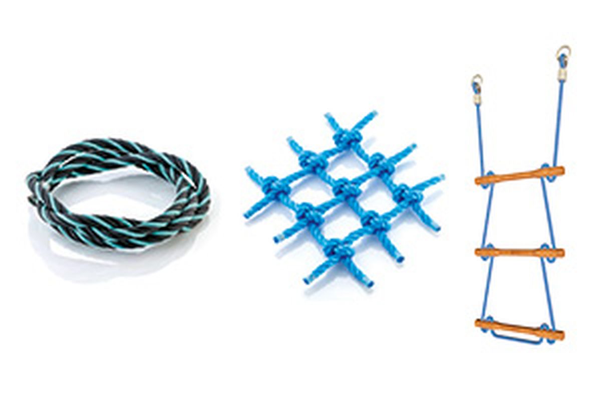 Climbing nets, rope ladders + ropes