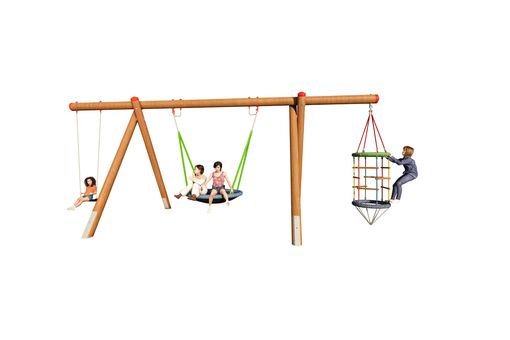 Swing Frame douglas fir, long, suspension height 2.50 m