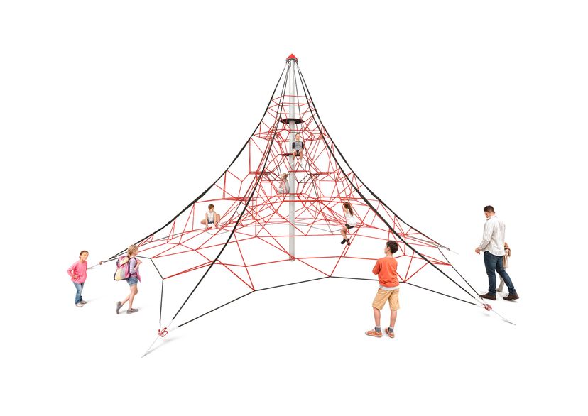 Seilpyramide SPIDER 6 mit 6 Abspannungen