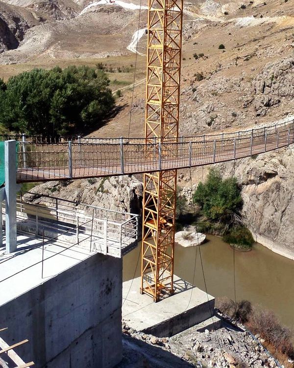 87-metre bridge connects two villages in Turkey