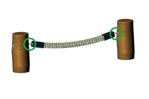 Extra charge - End attachments for running rope