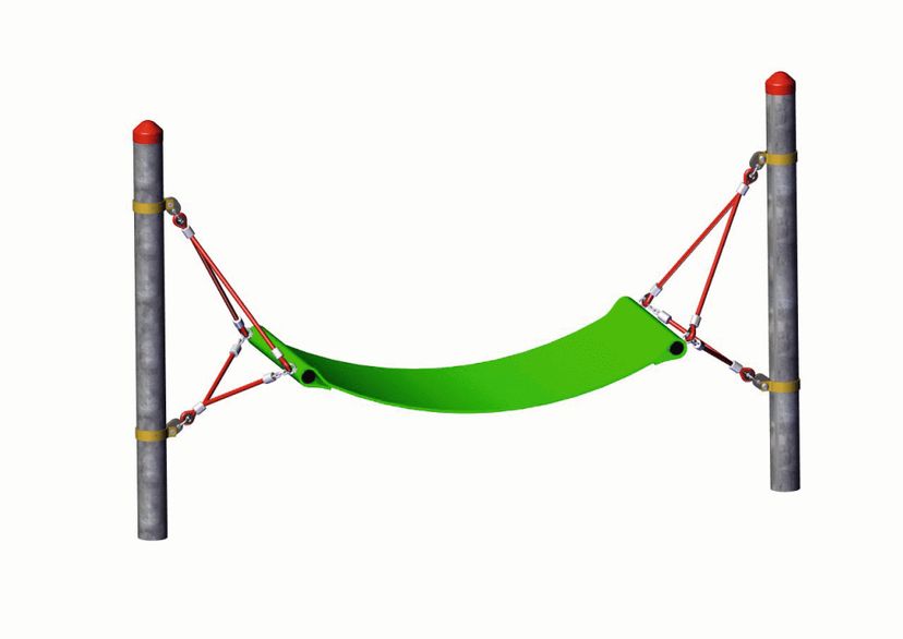 Polyesterhängematte "Haiger" - Stahl