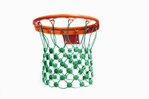 Basketball net, single - Rope green/Clips green