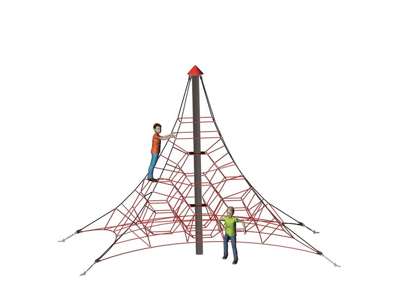 Seilpyramide SPIDER 4 mit 4 Abspannungen
