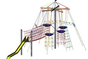 Vogelnestbaum inkl. Brücke und Rutsche
