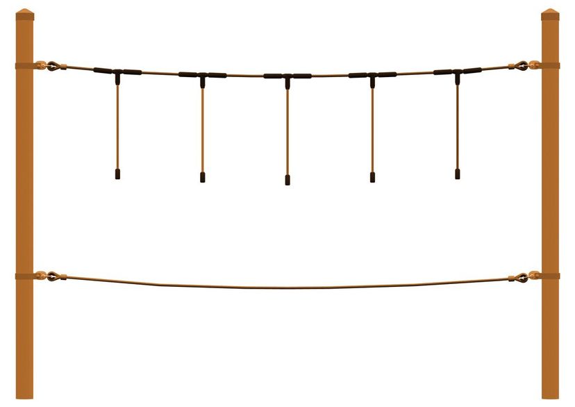 Hanging rope, for robinia posts