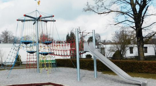 Vogelnestbaum inkl. Brücke und Rutsche