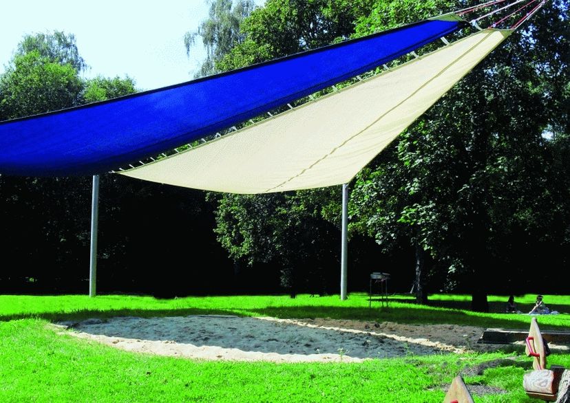 Sun pavilion cover combination, without ground sleeves