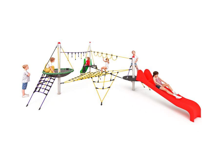 3er-Parcours mit Rutsche