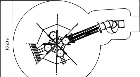 Bird’s nest tree incl. bridge and spiral chute