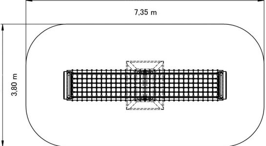 Steel net seesaw