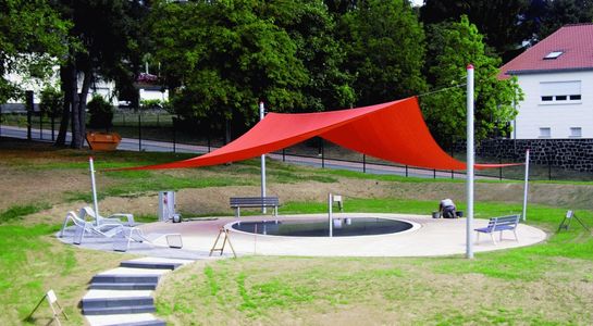 Sun pavilion cover combination, without ground sleeves