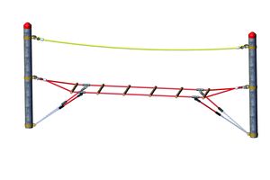 Strickleiter, für Stahlpfosten