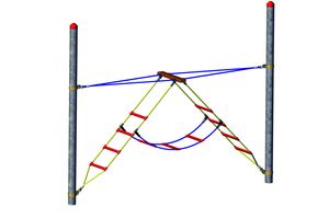 Kletterspiel 3er-Leiter, für Stahlpfosten